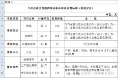 兰州市殡仪馆殡葬服务收费标准